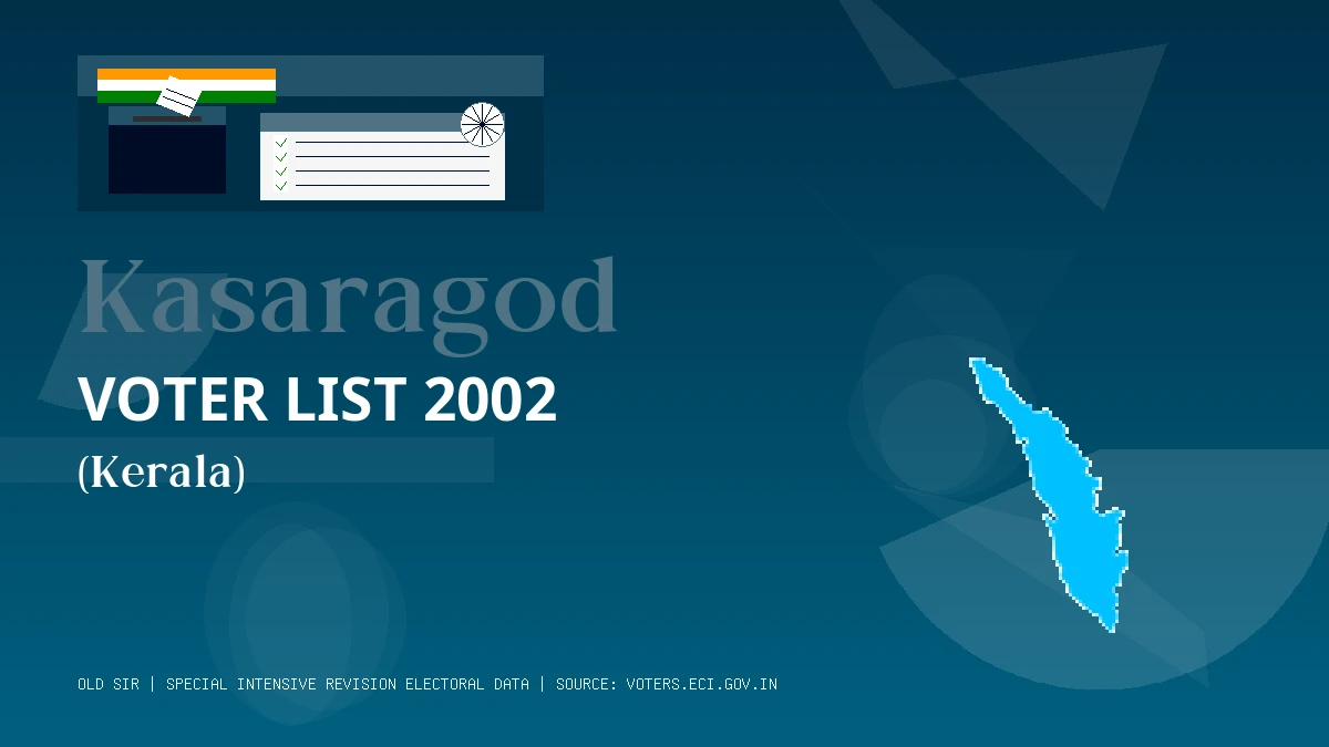 Kasaragod Voter List 2002 PDF Download Kerala