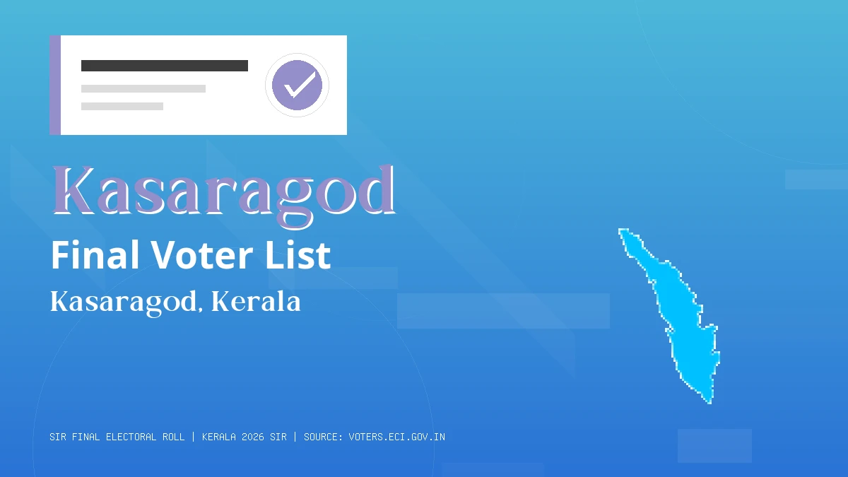 Kasaragod Final Voter List Kerala