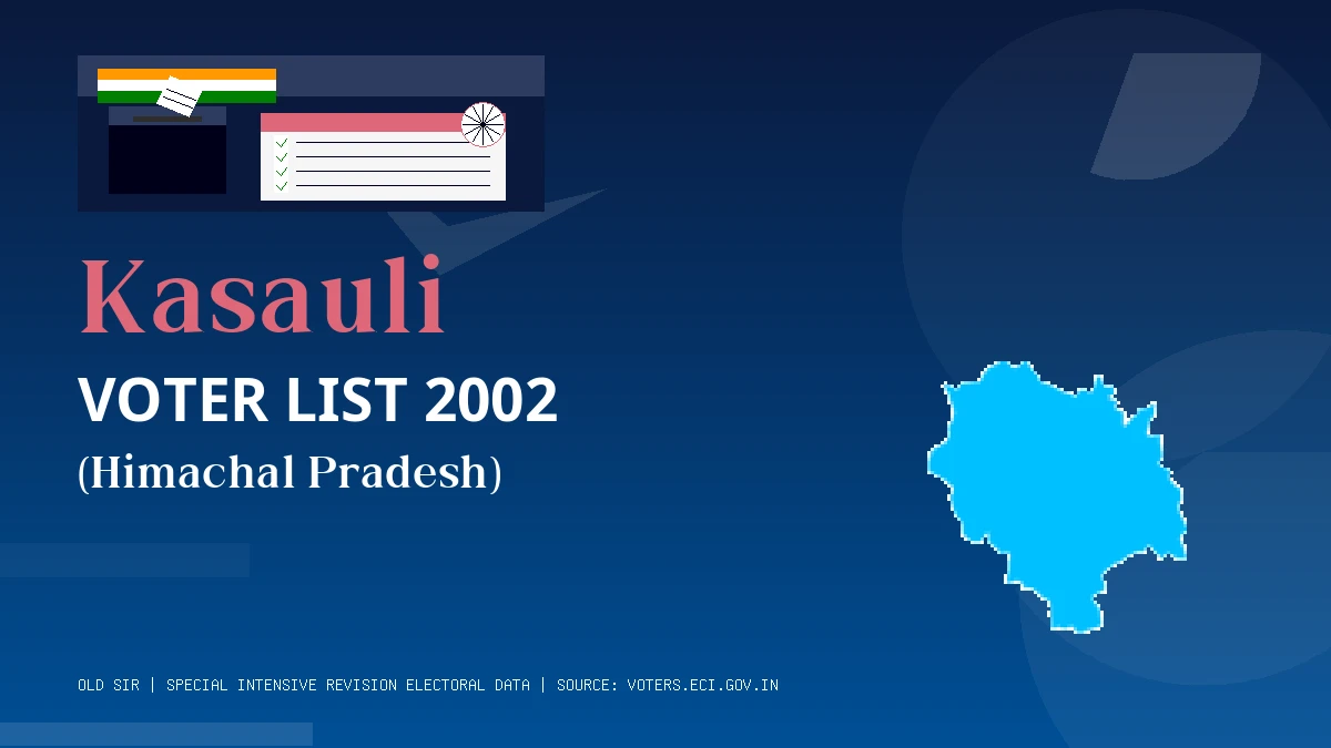 Kasauli Voter List 2002 PDF Download Himachal Pradesh