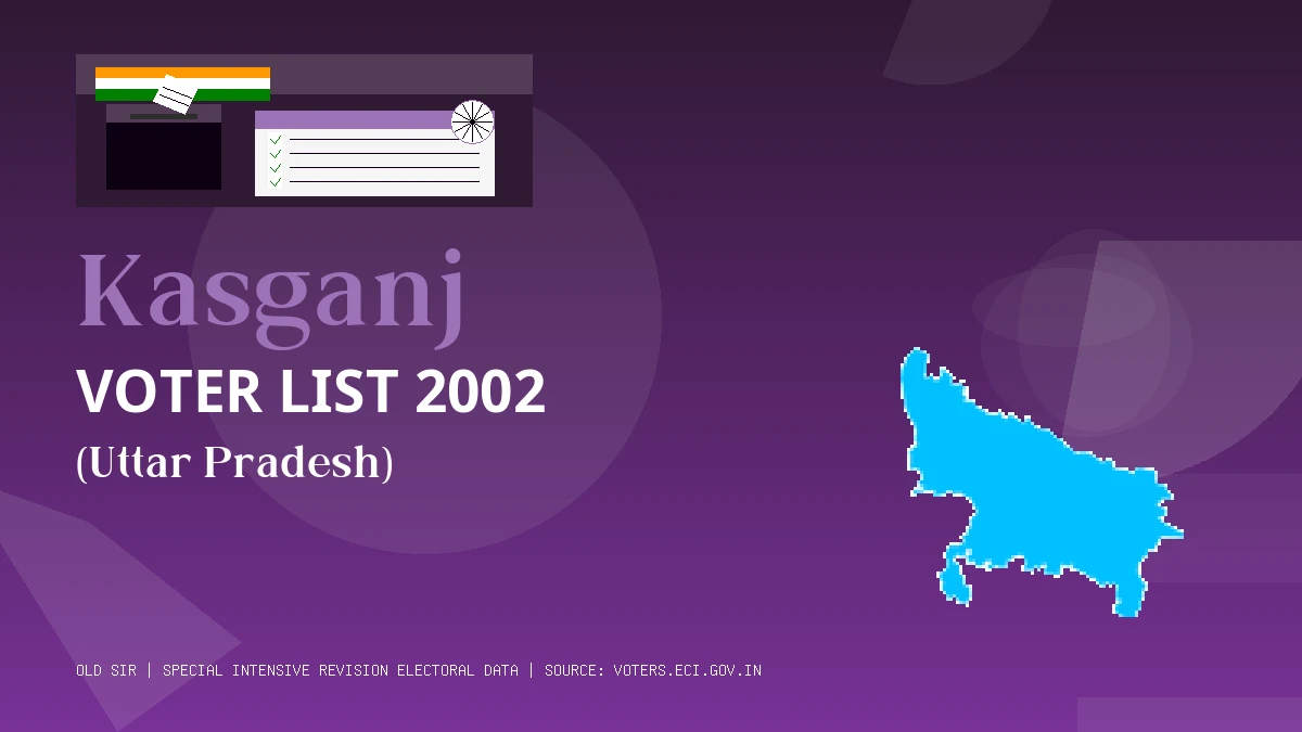 Kasganj Voter List 2002 PDF Download Uttar Pradesh