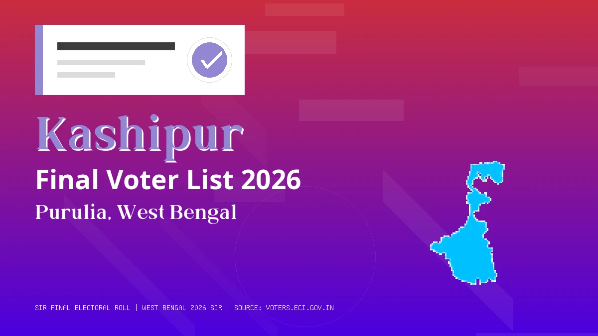 Kashipur Final Voter List 2026 West Bengal