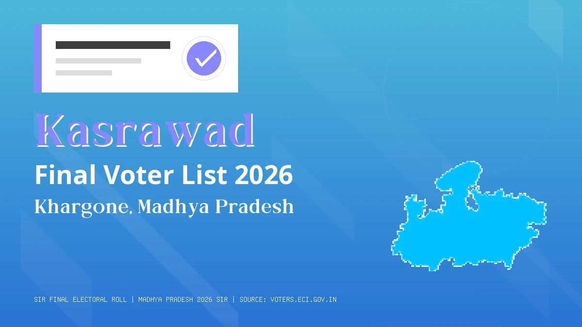 Kasrawad Final Voter List 2026 Madhya Pradesh