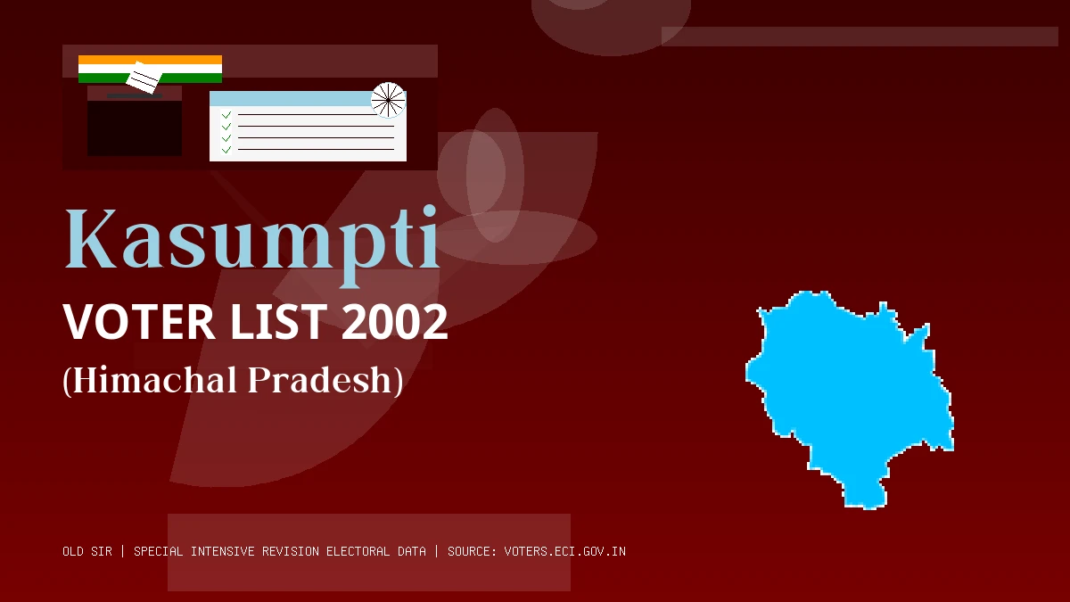 Kasumpti Voter List 2002 PDF Download Himachal Pradesh