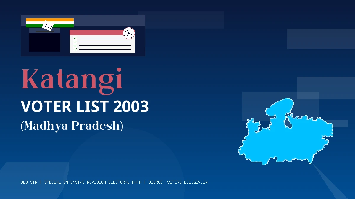 Katangi Voter List 2003 PDF Download Madhya Pradesh