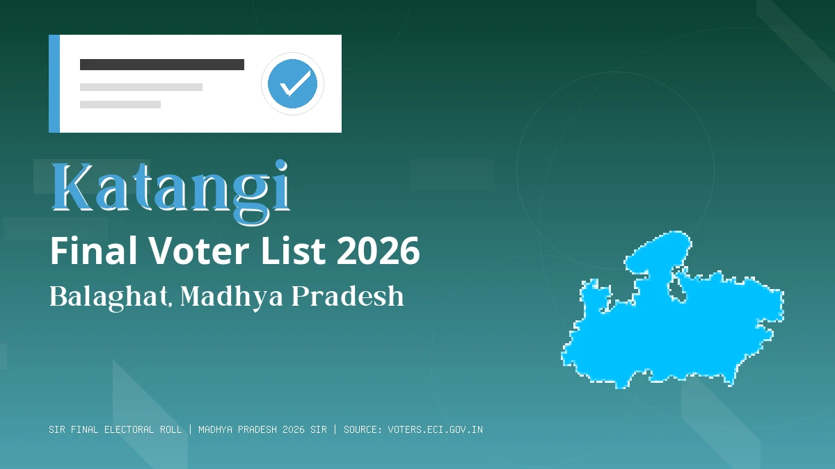 Katangi Final Voter List 2026 Madhya Pradesh