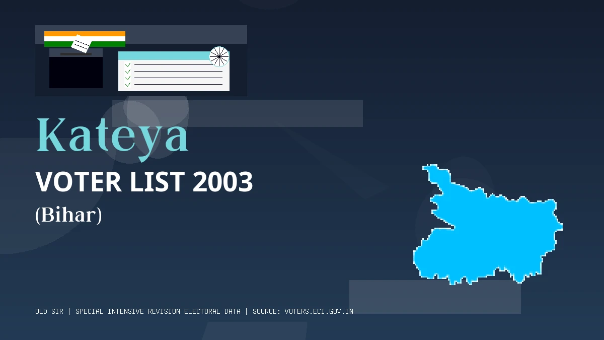 Kateya Voter List 2003 PDF Download Bihar