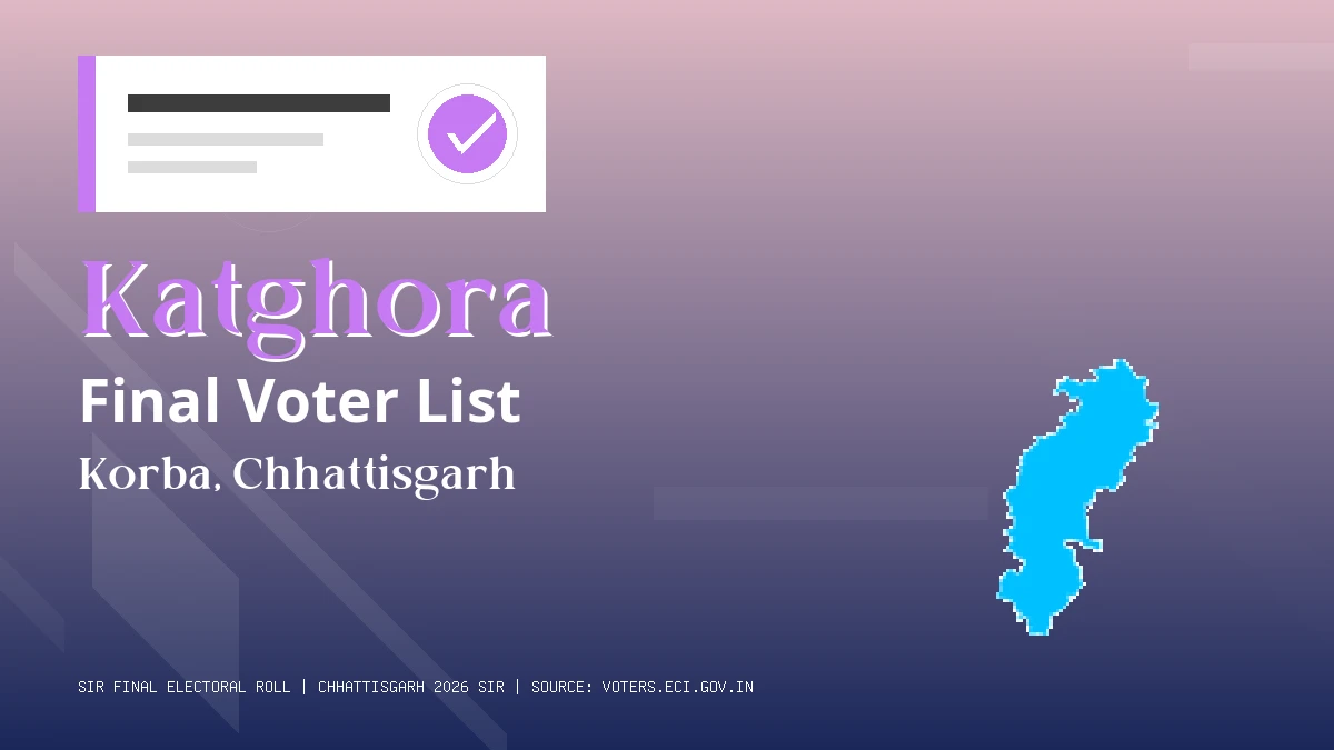 Katghora Final Voter List Chhattisgarh