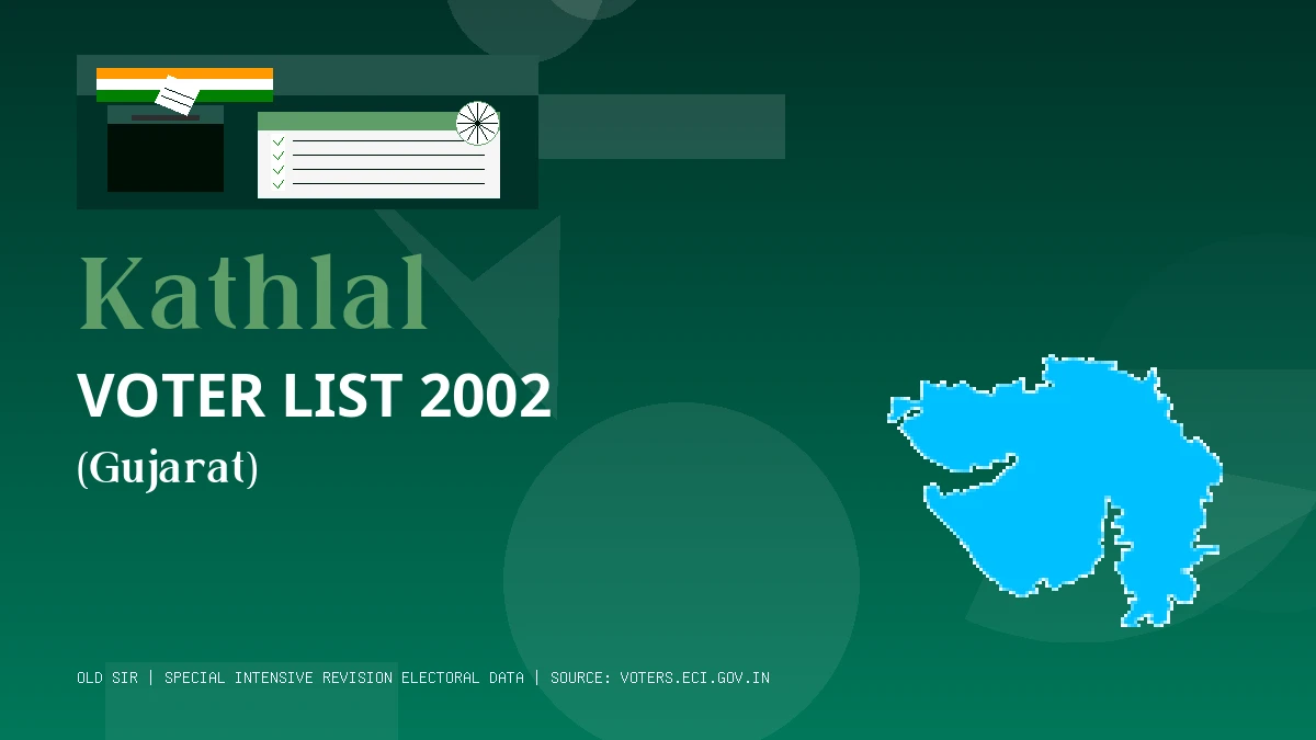Kathlal Voter List 2002 PDF Download Gujarat