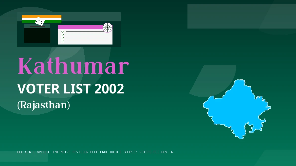 Kathumar Voter List 2002 PDF Download Rajasthan