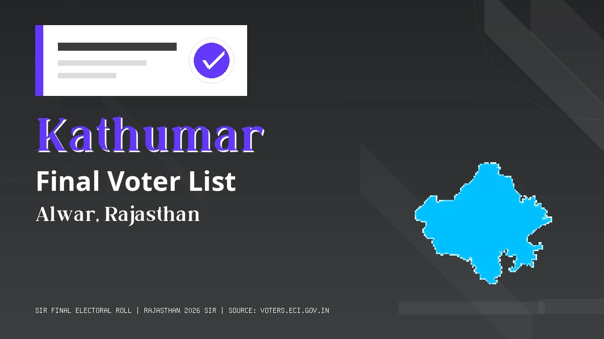 Kathumar Final Voter List Rajasthan