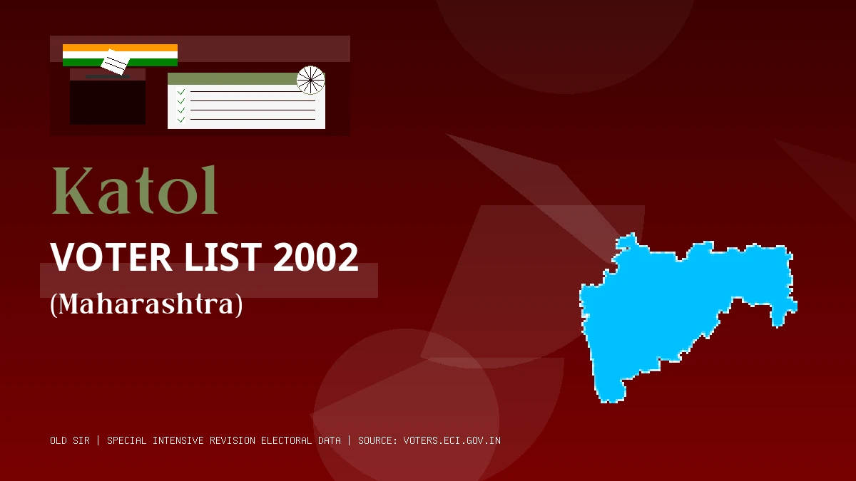 Katol Voter List 2002 PDF Download Maharashtra