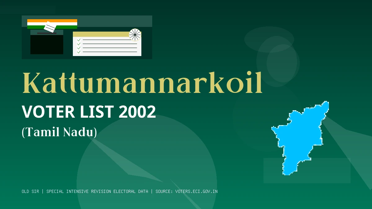 Kattumannarkoil Voter List 2002 PDF Download Tamil Nadu
