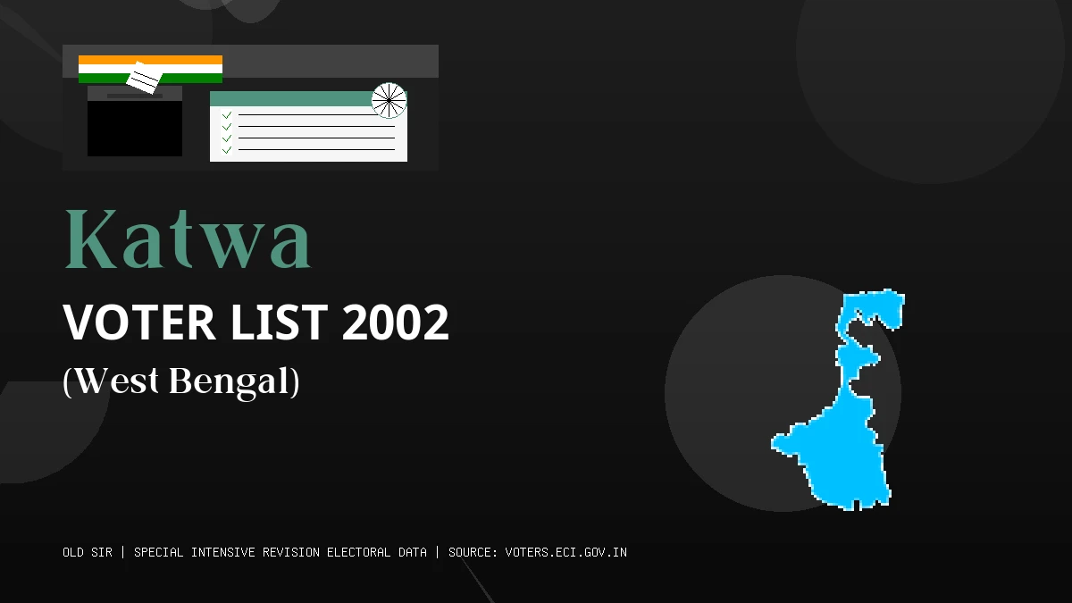 Katwa Voter List 2002 PDF Download West Bengal
