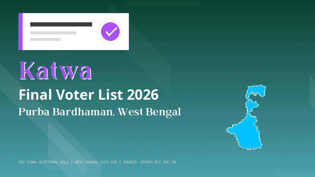 Katwa Final Voter List 2026 West Bengal