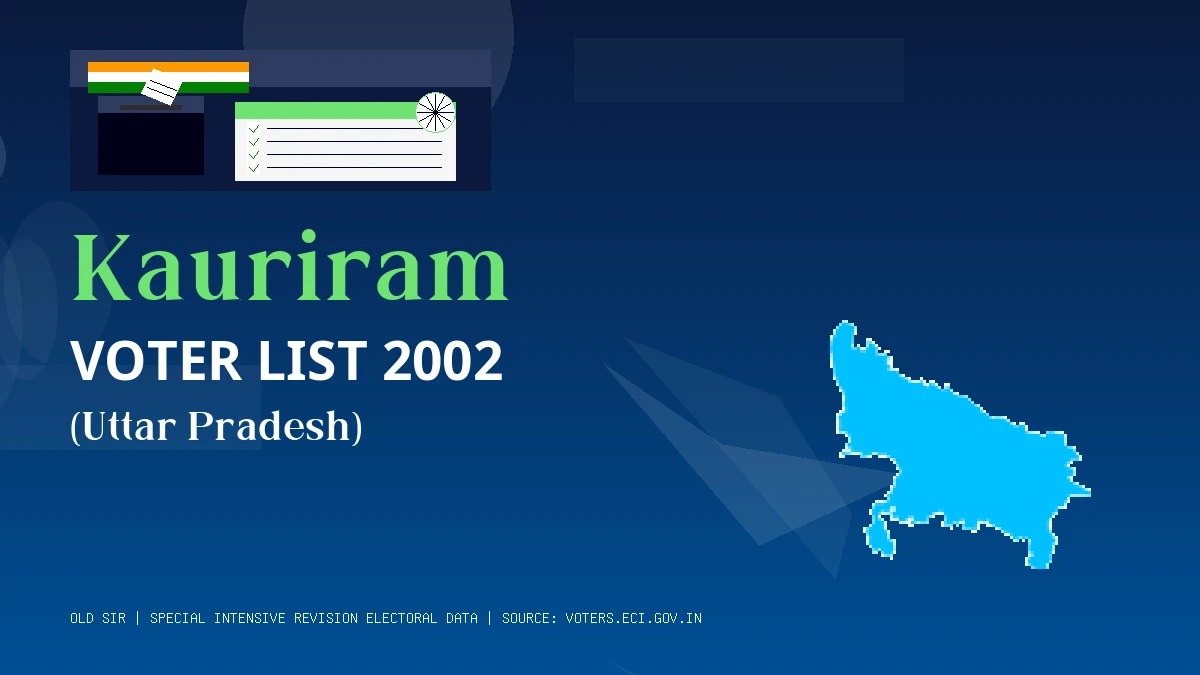 Kauriram Voter List 2002 PDF Download Uttar Pradesh