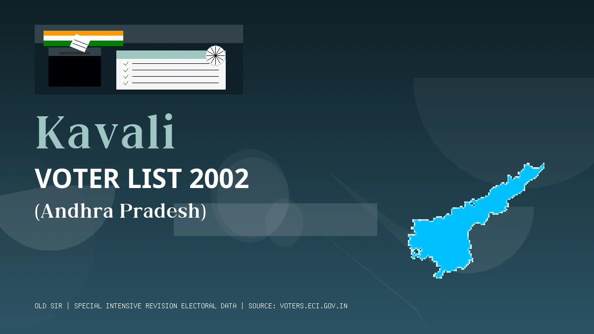 Kavali Voter List 2002 PDF Download Andhra Pradesh
