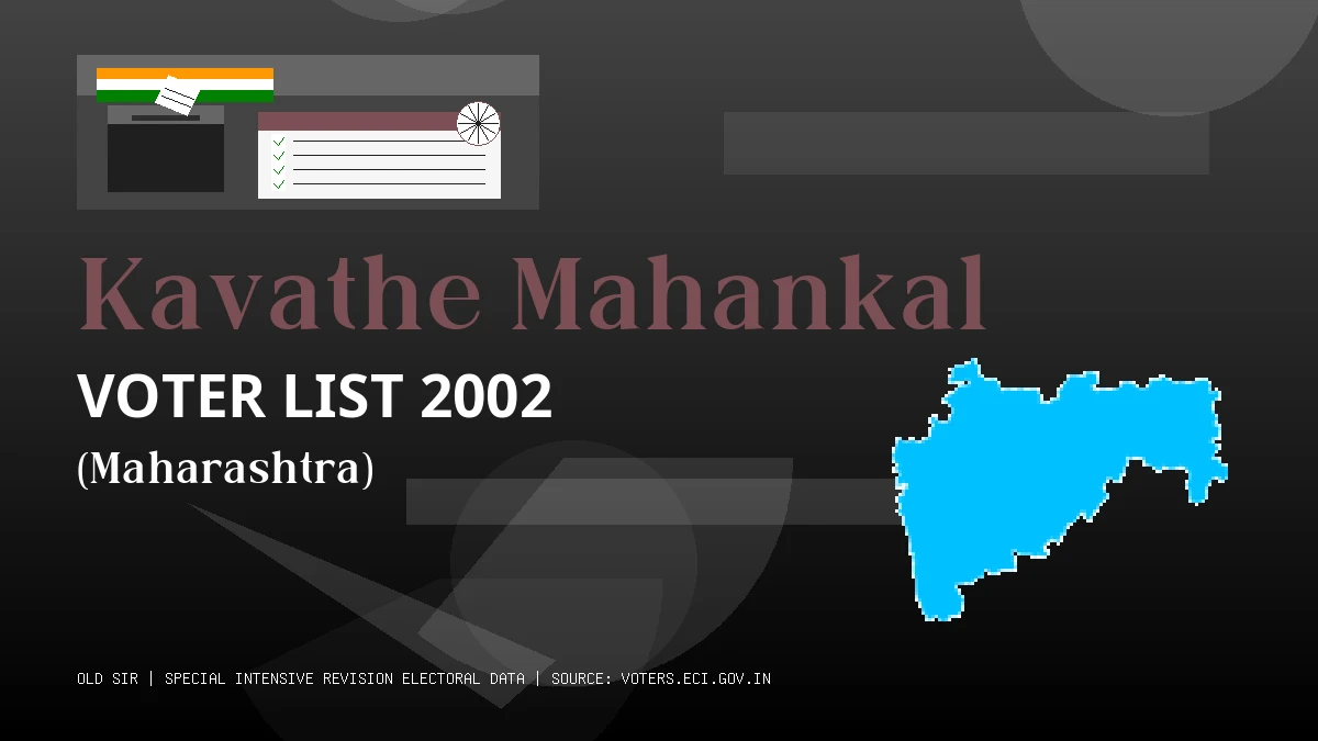 Kavathe Mahankal Voter List 2002 PDF Download Maharashtra