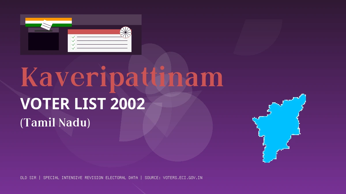 Kaveripattinam Voter List 2002 PDF Download Tamil Nadu