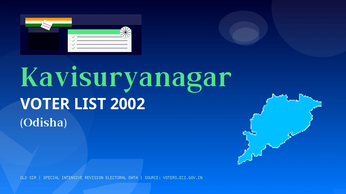 Kavisuryanagar Voter List 2002 PDF Download Odisha
