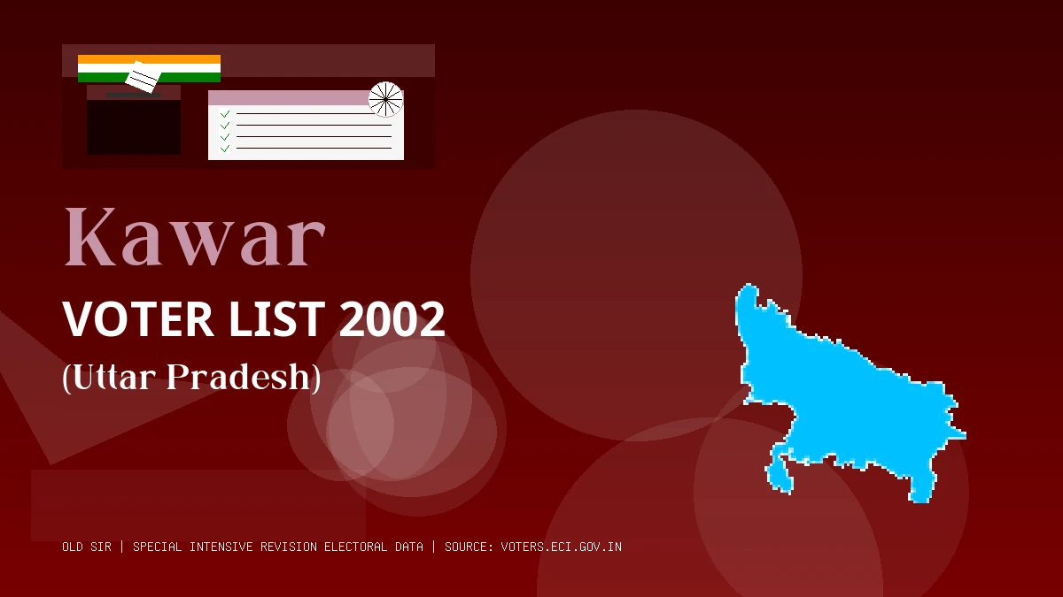 Kawar Voter List 2002 PDF Download Uttar Pradesh