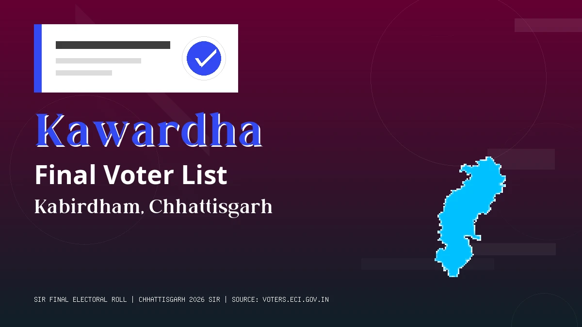 Kawardha Final Voter List Chhattisgarh