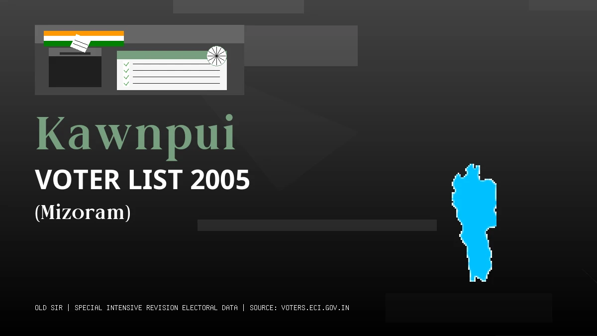 Kawnpui Voter List 2005 PDF Download Mizoram