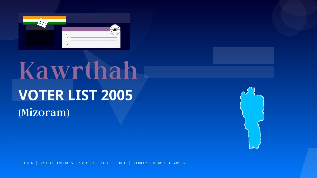 Kawrthah Voter List 2005 PDF Download Mizoram