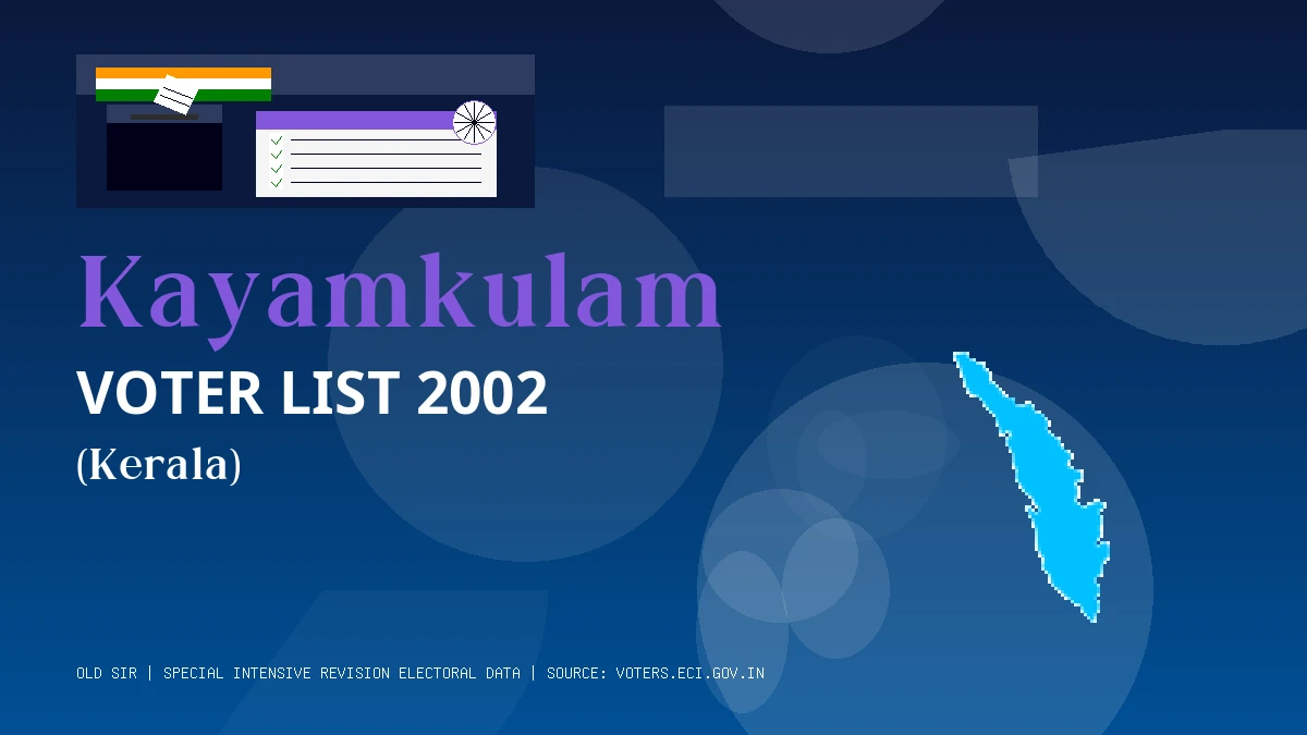 Kayamkulam Voter List 2002 PDF Download Kerala