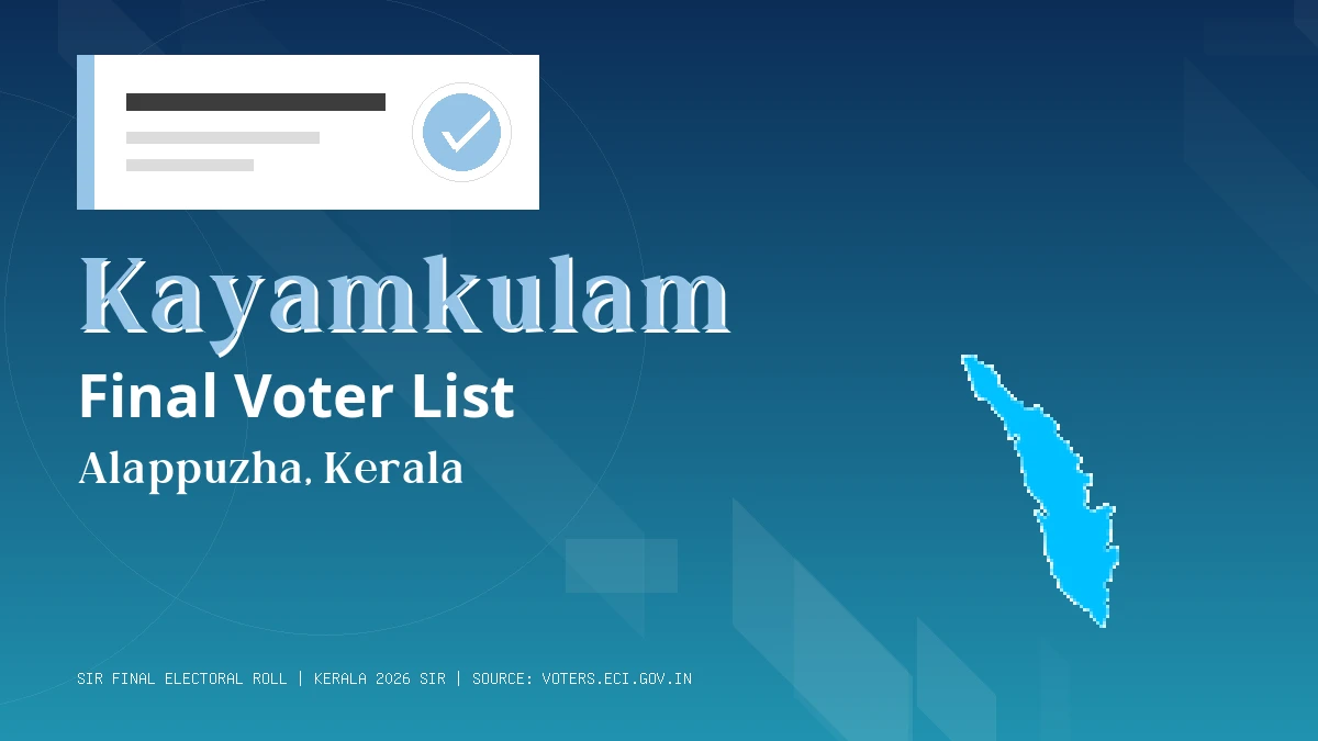 Kayamkulam Final Voter List Kerala