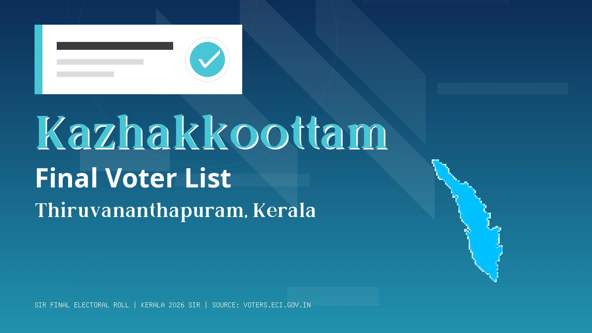 Kazhakkoottam Final Voter List Kerala