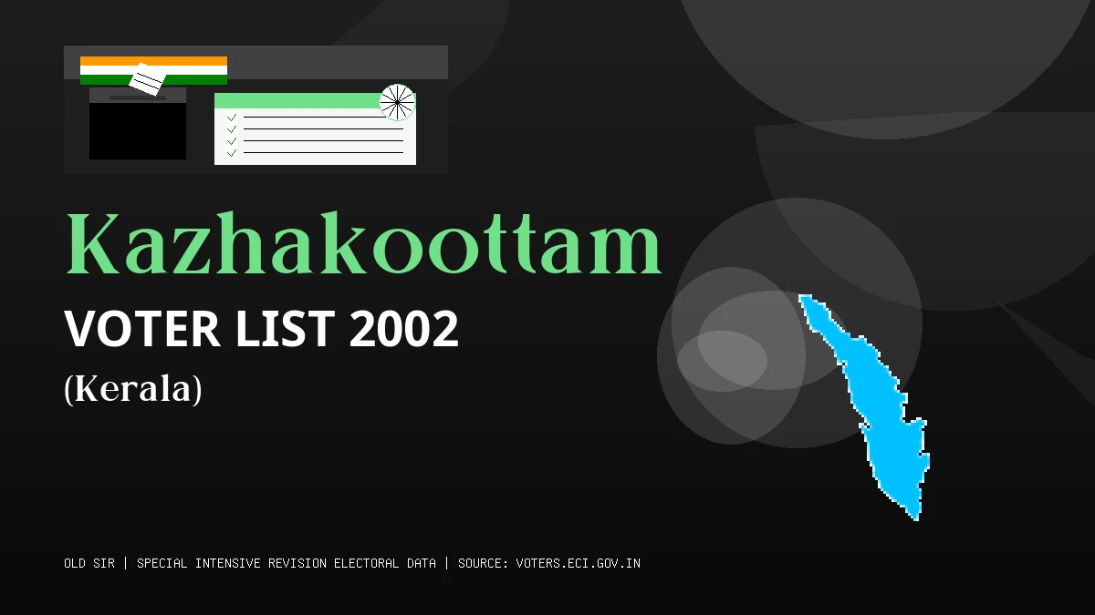 Kazhakoottam Voter List 2002 PDF Download Kerala
