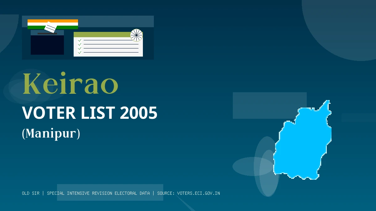 Keirao Voter List 2005 PDF Download Manipur