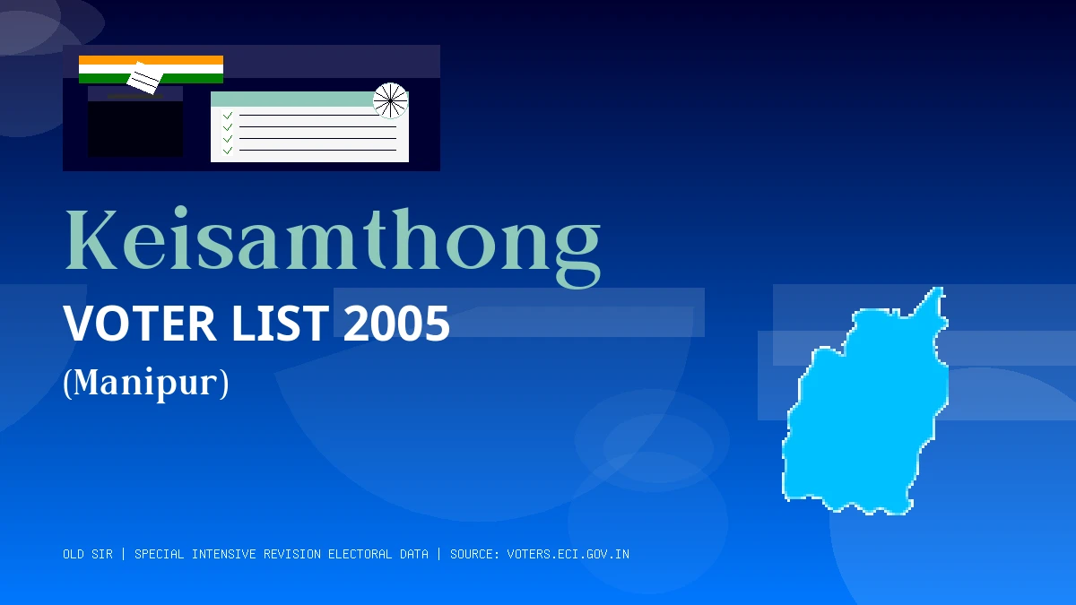 Keisamthong Voter List 2005 PDF Download Manipur