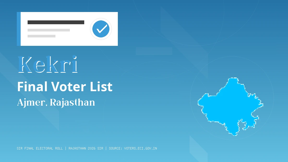 Kekri Final Voter List Rajasthan