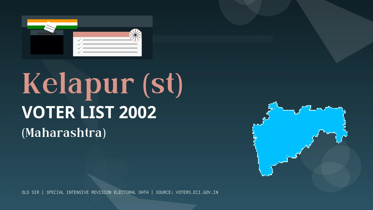 Kelapur (st) Voter List 2002 PDF Download Maharashtra