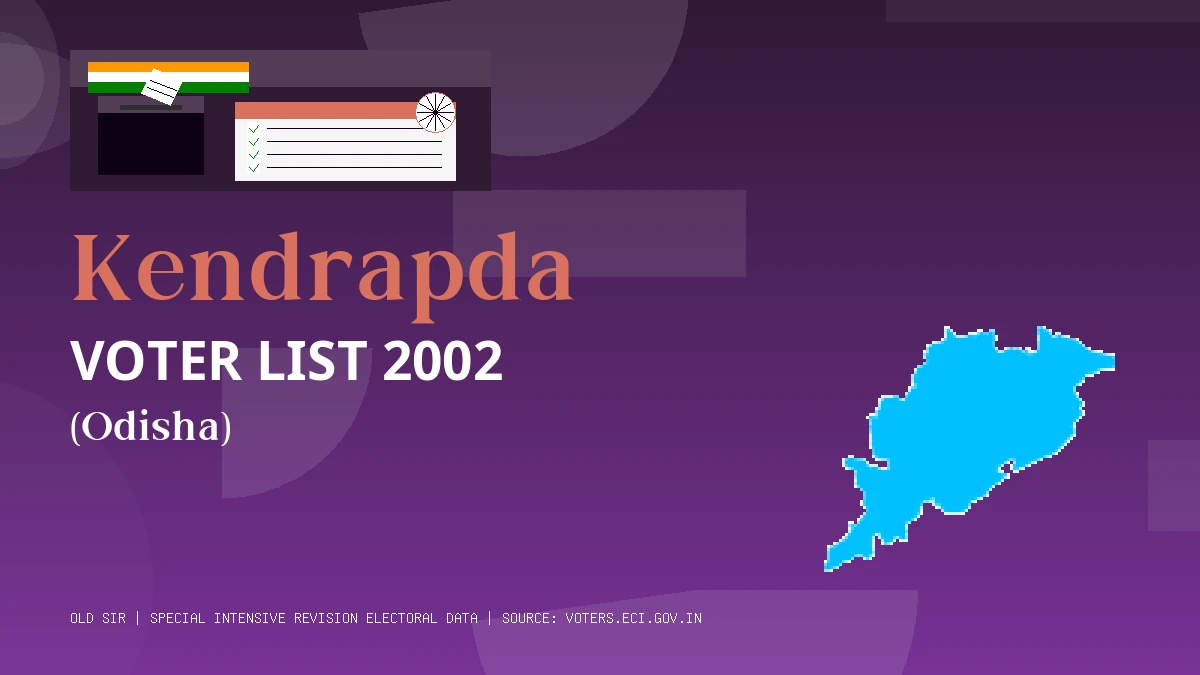 Kendrapda Voter List 2002 PDF Download Odisha