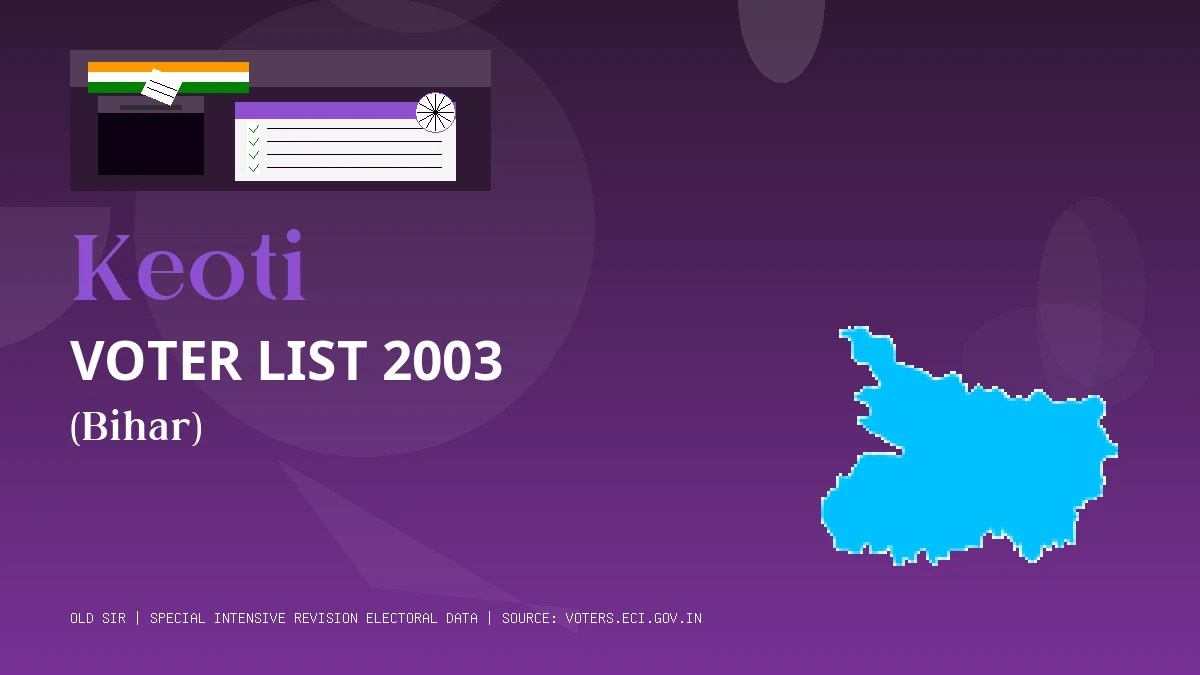 Keoti Voter List 2003 PDF Download Bihar