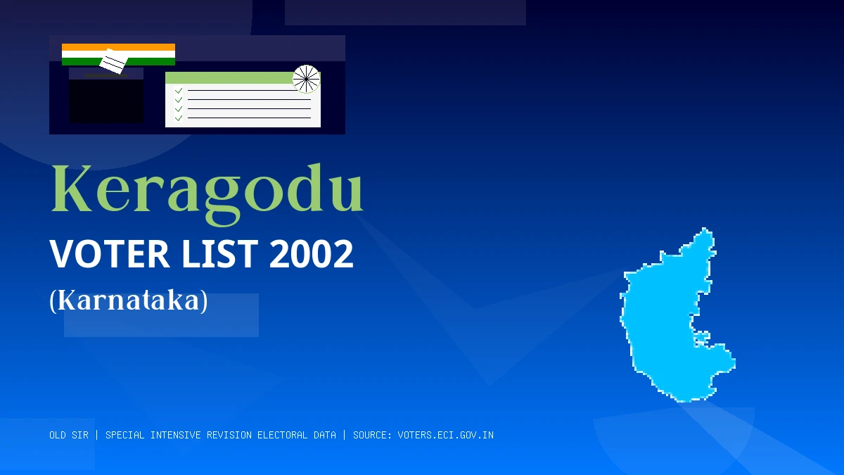 Keragodu Voter List 2002 PDF Download Karnataka
