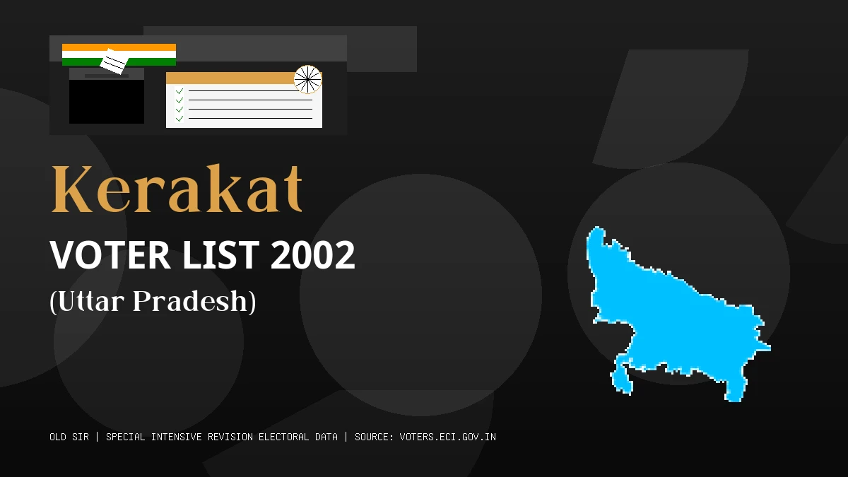 Kerakat Voter List 2002 PDF Download Uttar Pradesh