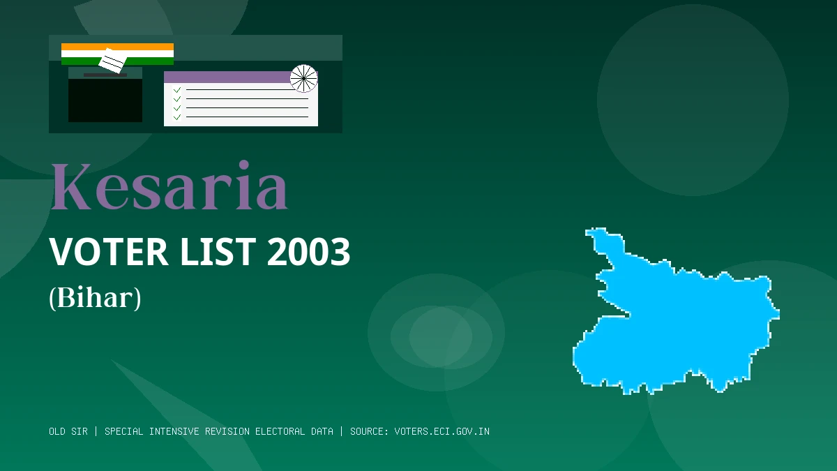 Kesaria Voter List 2003 PDF Download Bihar