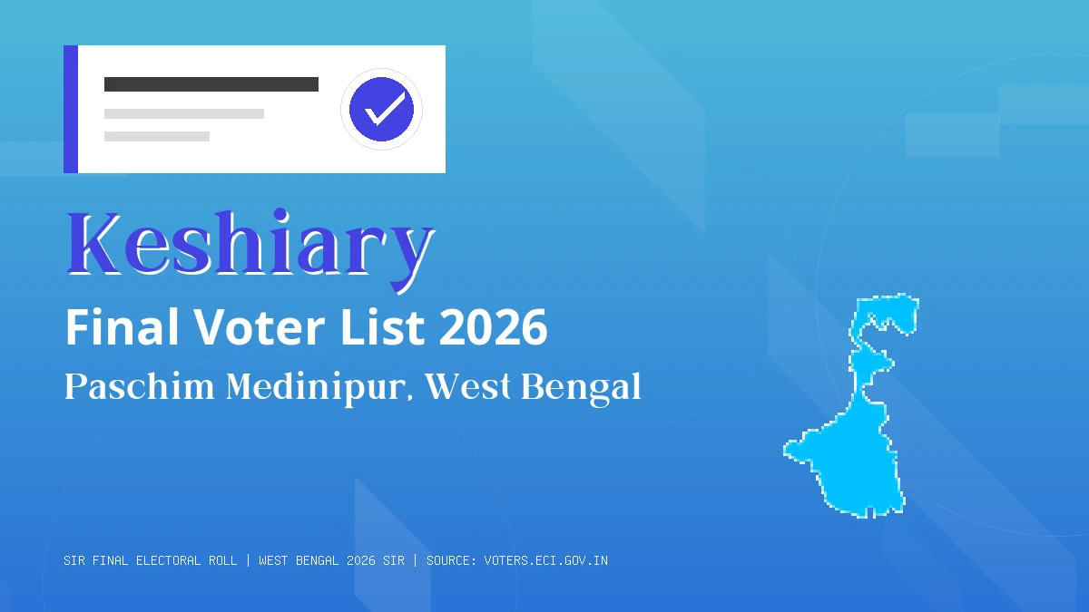 Keshiary Final Voter List 2026 West Bengal