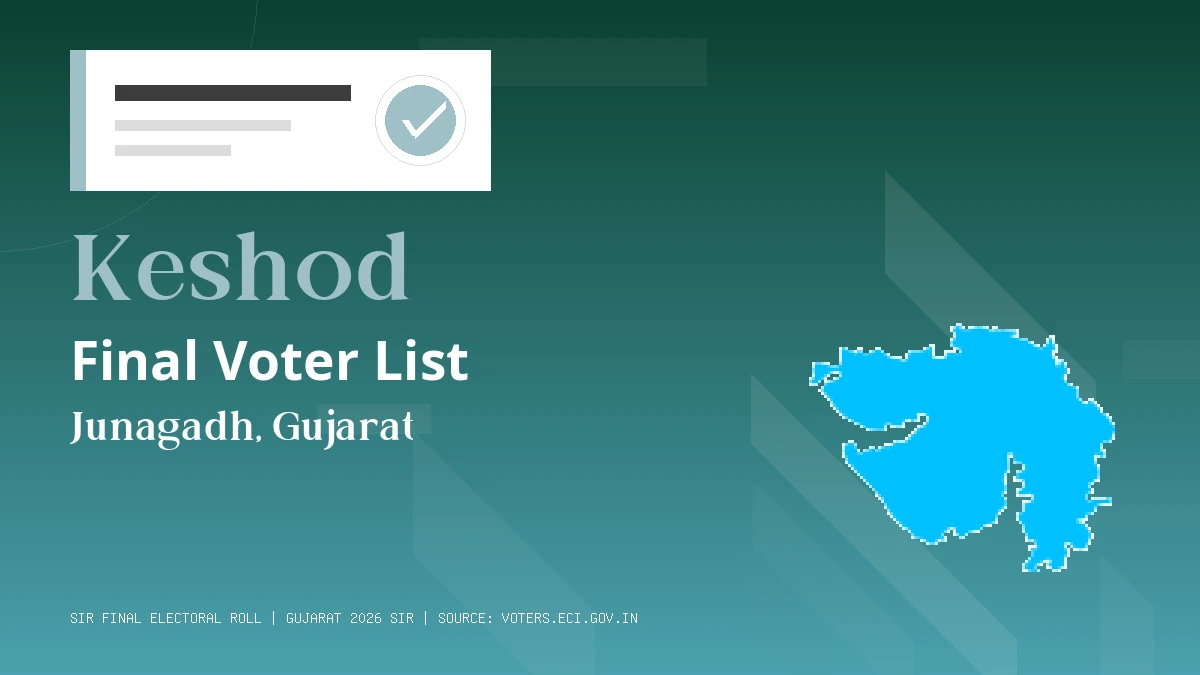 Keshod Final Voter List Gujarat
