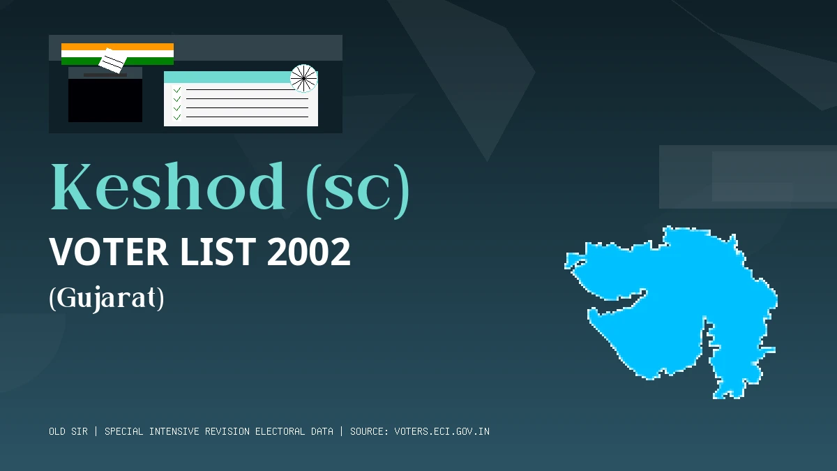 Keshod (sc) Voter List 2002 PDF Download Gujarat