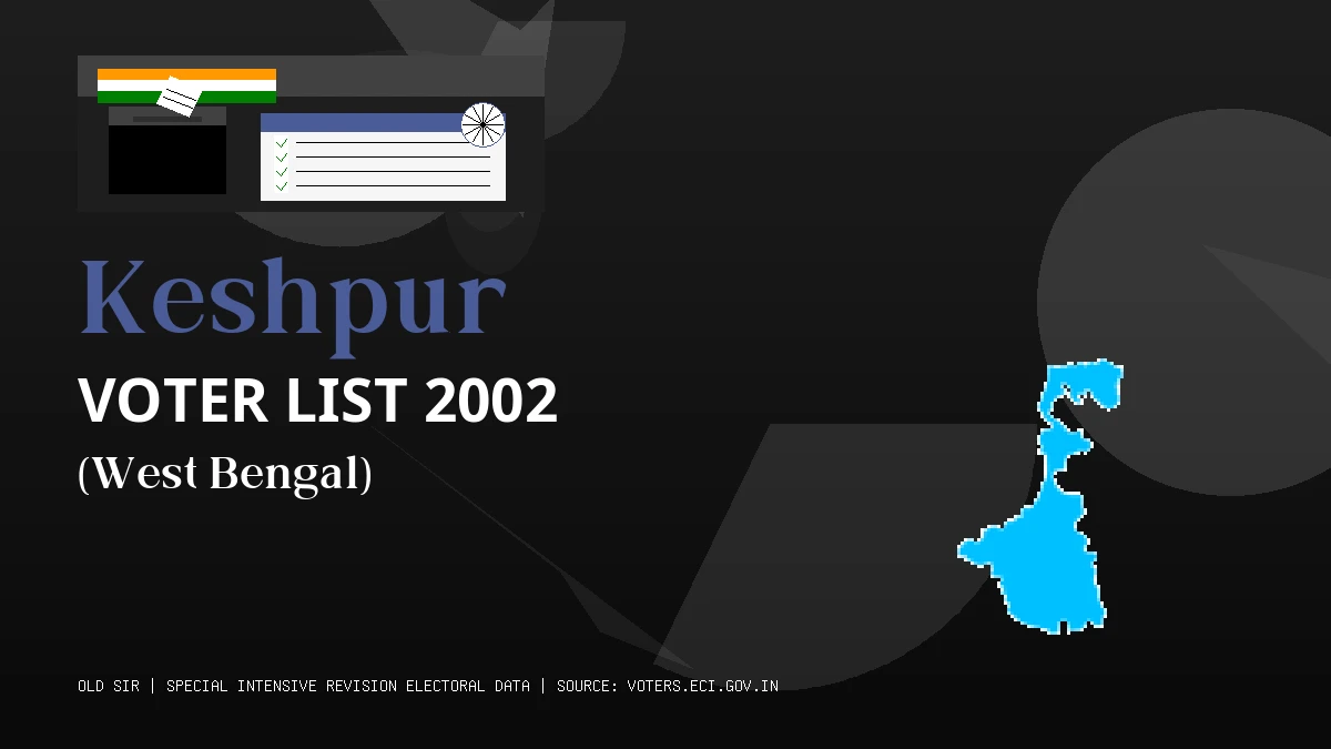 Keshpur Voter List 2002 PDF Download West Bengal