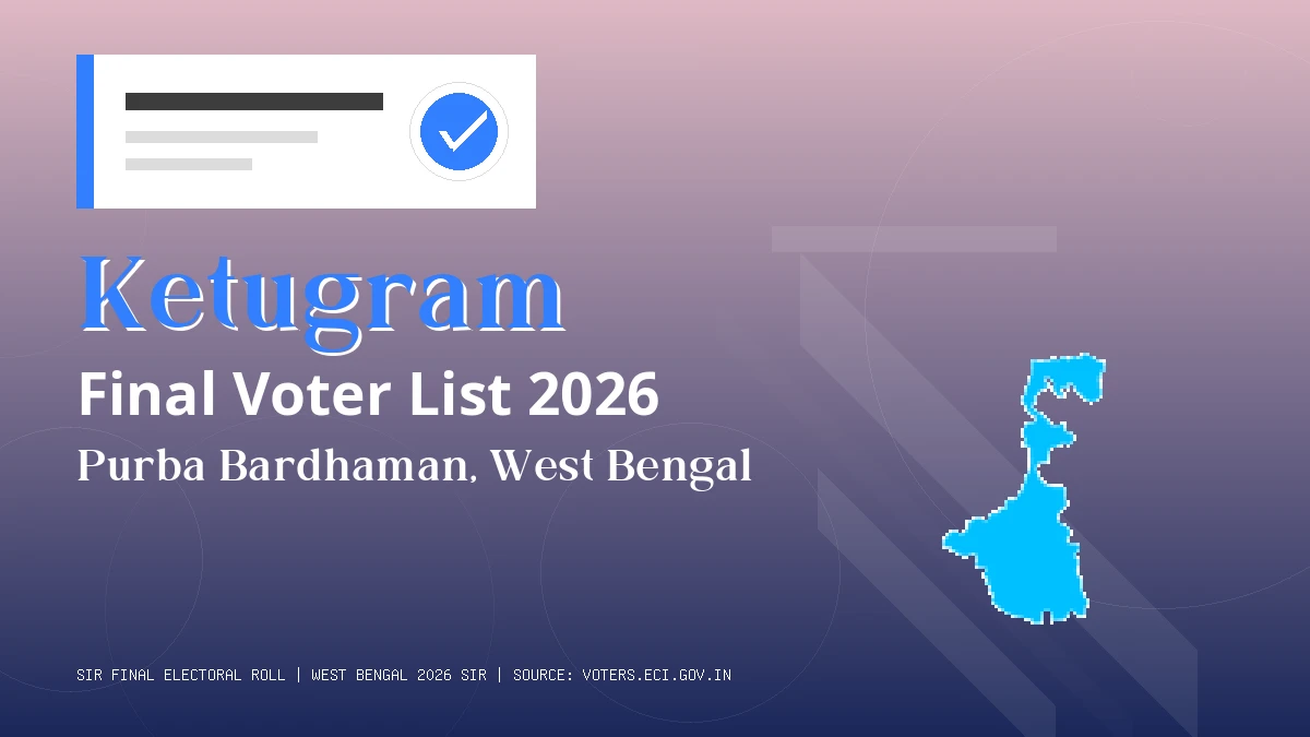 Ketugram Final Voter List 2026 West Bengal