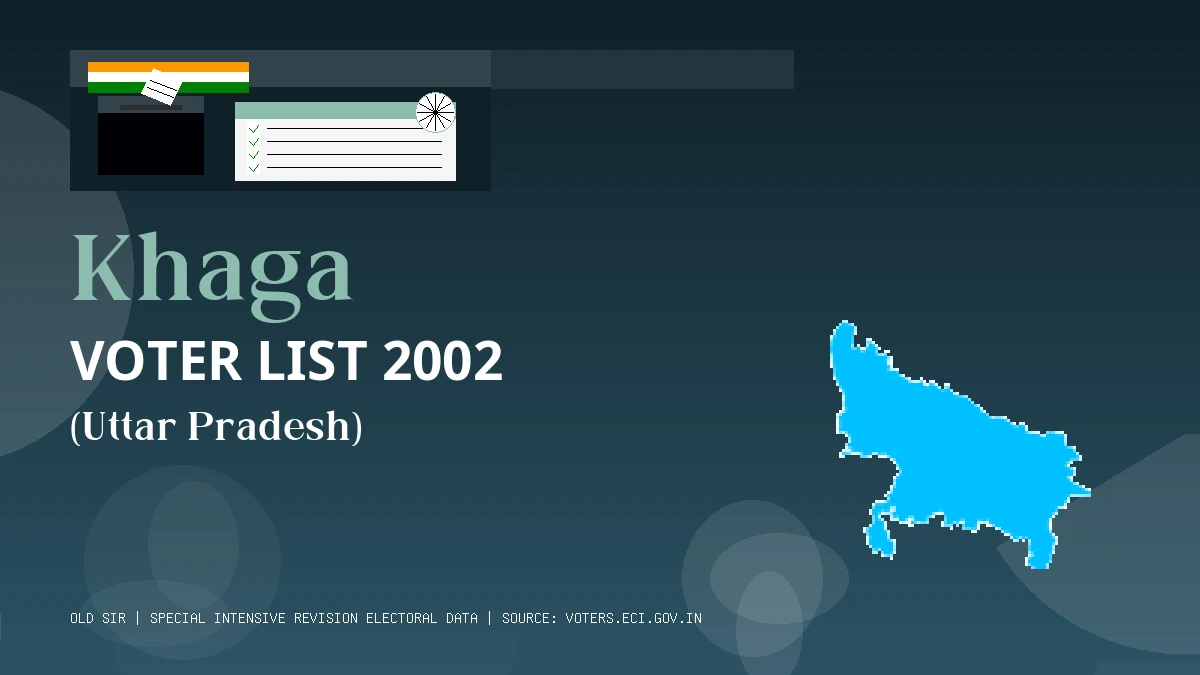 Khaga Voter List 2002 PDF Download Uttar Pradesh