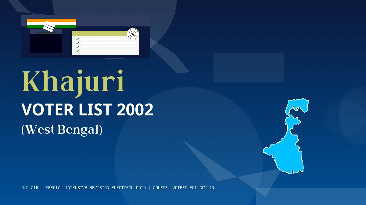 Khajuri Voter List 2002 PDF Download West Bengal