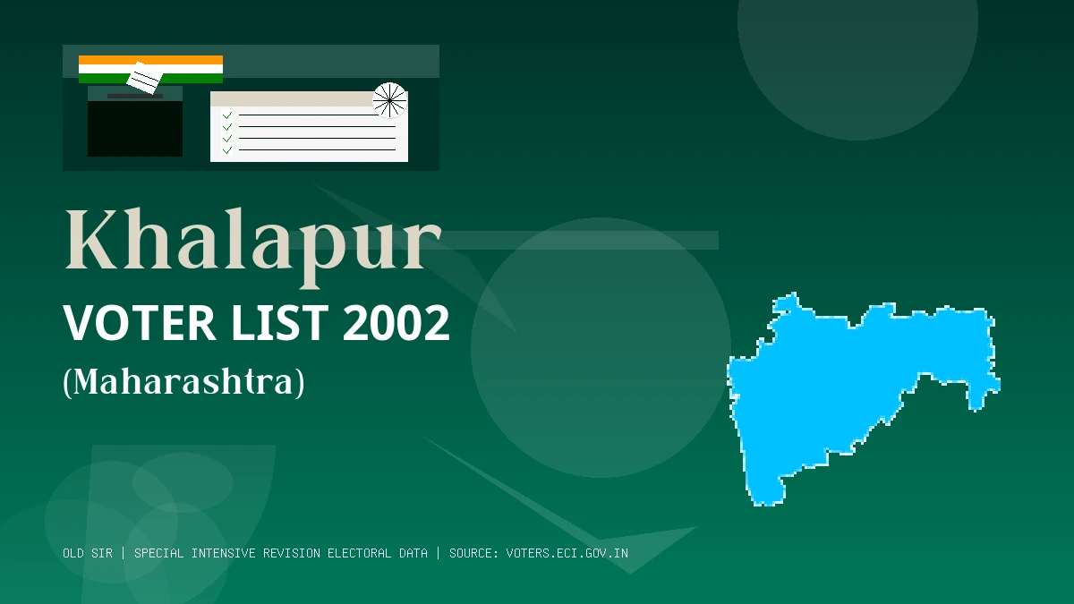 Khalapur Voter List 2002 PDF Download Maharashtra