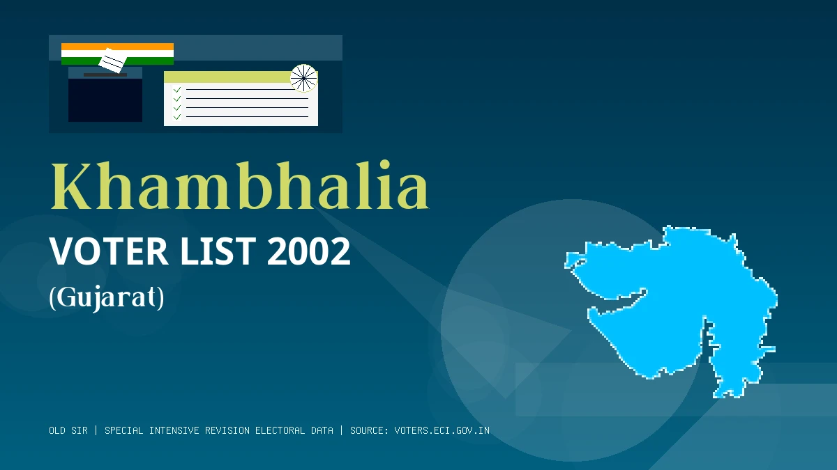 Khambhalia Voter List 2002 PDF Download Gujarat