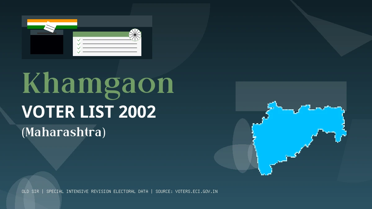 Khamgaon Voter List 2002 PDF Download Maharashtra